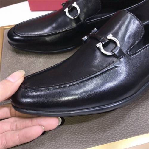 Replica Salvatore Ferragamo Leather Shoes For Men #940100 $82.00 USD for Wholesale