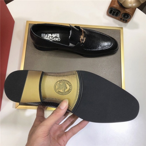 Replica Salvatore Ferragamo Leather Shoes For Men #940101 $82.00 USD for Wholesale