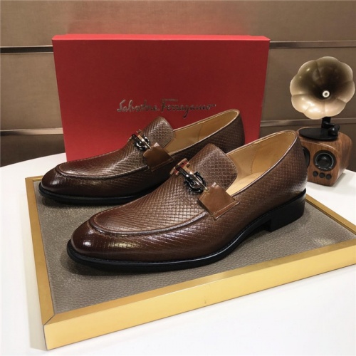 Salvatore Ferragamo Leather Shoes For Men #940102 $82.00 USD, Wholesale Replica Salvatore Ferragamo Leather Shoes