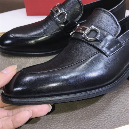 Replica Salvatore Ferragamo Leather Shoes For Men #940103 $82.00 USD for Wholesale