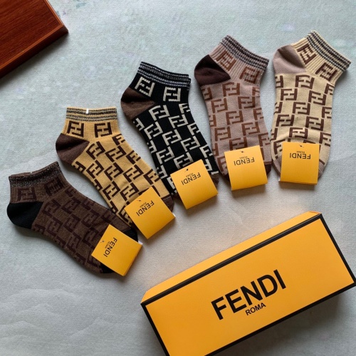 Replica Fendi Socks #940493 $25.00 USD for Wholesale