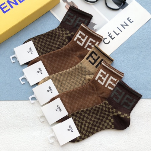 Replica Fendi Socks #940495 $27.00 USD for Wholesale