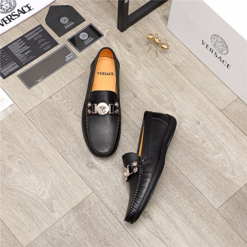 Replica Versace Leather Shoes For Men #940680 $72.00 USD for Wholesale