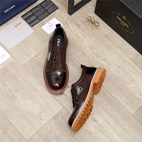 Replica Prada Leather Shoes For Men #940688 $82.00 USD for Wholesale