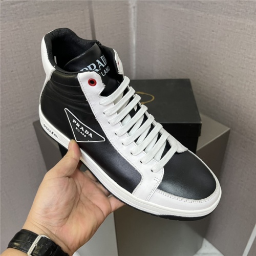 Replica Prada High Tops Shoes For Men #940828 $88.00 USD for Wholesale