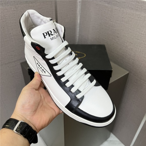 Replica Prada High Tops Shoes For Men #940829 $88.00 USD for Wholesale