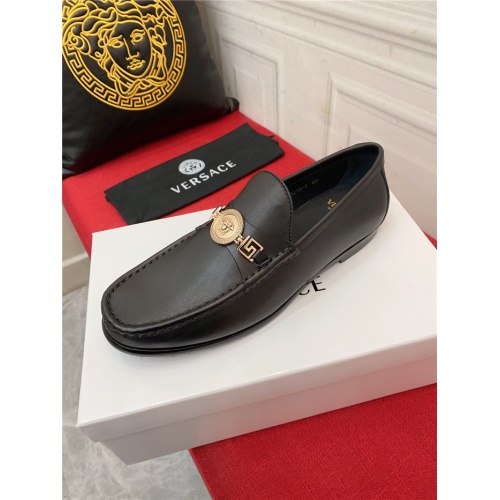 Replica Versace Leather Shoes For Men #941057 $98.00 USD for Wholesale