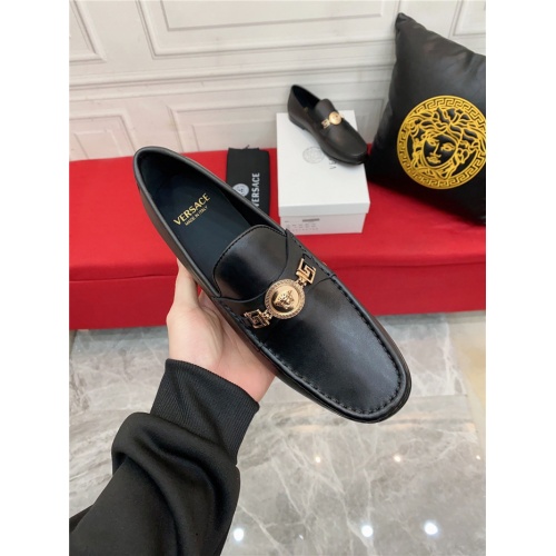 Replica Versace Leather Shoes For Men #941057 $98.00 USD for Wholesale