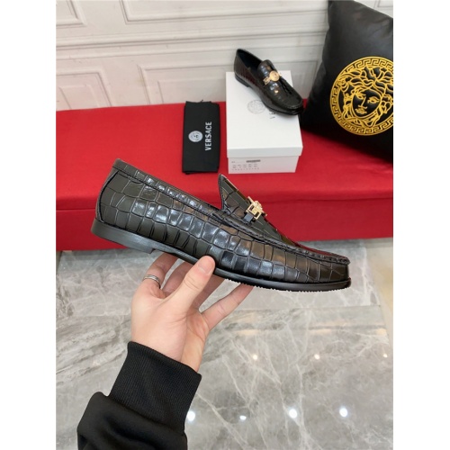 Replica Versace Leather Shoes For Men #941058 $98.00 USD for Wholesale