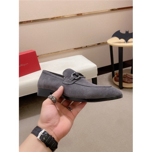 Replica Salvatore Ferragamo Leather Shoes For Men #941061 $108.00 USD for Wholesale