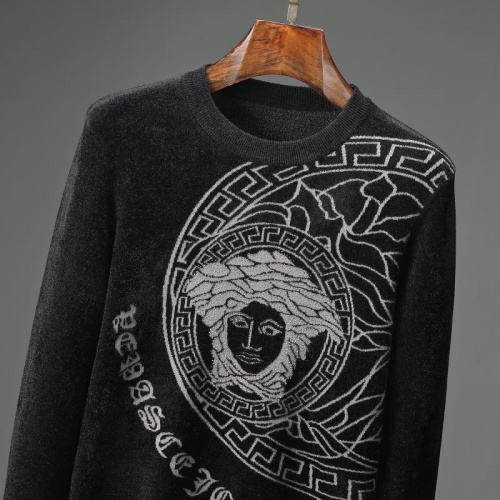 Replica Versace Sweaters Long Sleeved For Men #941225 $56.00 USD for Wholesale