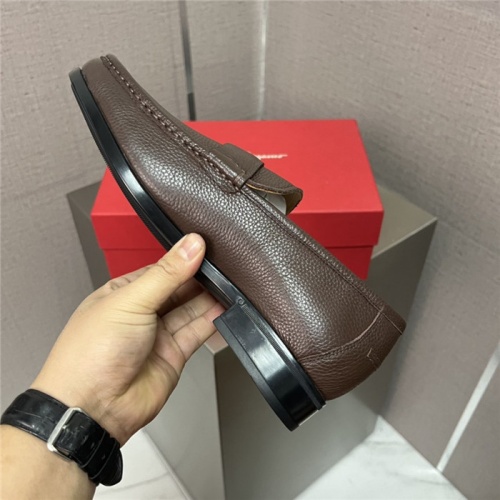 Replica Salvatore Ferragamo Leather Shoes For Men #941359 $105.00 USD for Wholesale