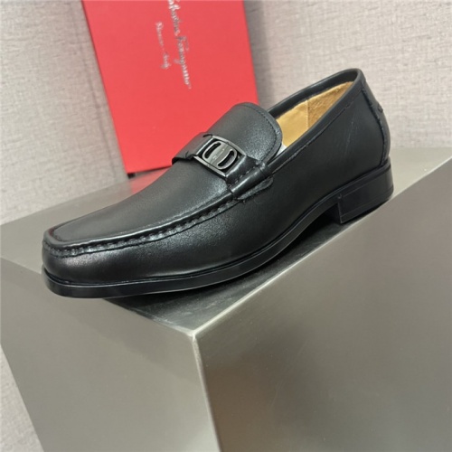 Replica Salvatore Ferragamo Leather Shoes For Men #941362 $105.00 USD for Wholesale