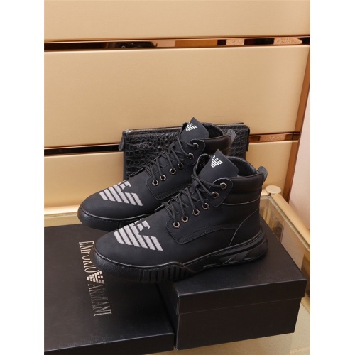 Armani High Tops Shoes For Men #941401 $82.00 USD, Wholesale Replica Armani High Tops Shoes