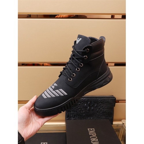 Replica Armani High Tops Shoes For Men #941401 $82.00 USD for Wholesale