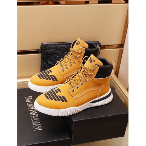 Armani High Tops Shoes For Men #941402 $82.00 USD, Wholesale Replica Armani High Tops Shoes