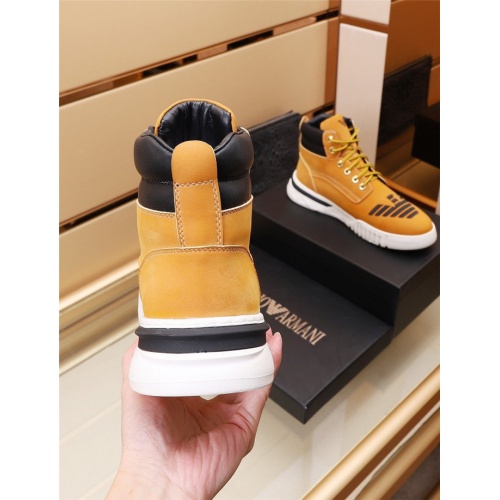 Replica Armani High Tops Shoes For Men #941402 $82.00 USD for Wholesale