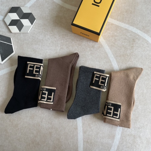 Replica Fendi Socks #941525 $36.00 USD for Wholesale