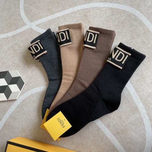 Replica Fendi Socks #941525 $36.00 USD for Wholesale
