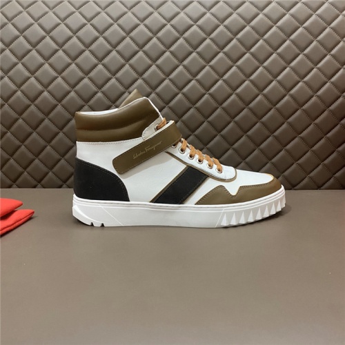 Replica Salvatore Ferragamo High Top Shoes For Men #941593 $82.00 USD for Wholesale