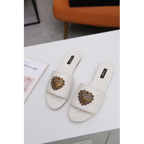 Replica Dolce & Gabbana D&G Slippers For Women #941767 $68.00 USD for Wholesale