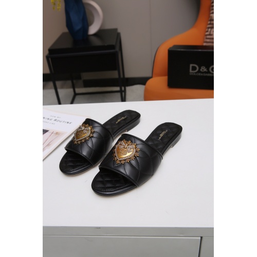 Replica Dolce & Gabbana D&G Slippers For Women #941768 $68.00 USD for Wholesale