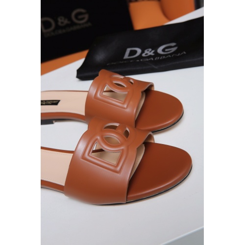 Replica Dolce & Gabbana D&G Slippers For Women #941772 $68.00 USD for Wholesale