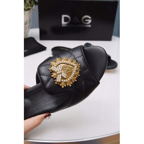 Replica Dolce & Gabbana D&G Slippers For Women #941775 $68.00 USD for Wholesale
