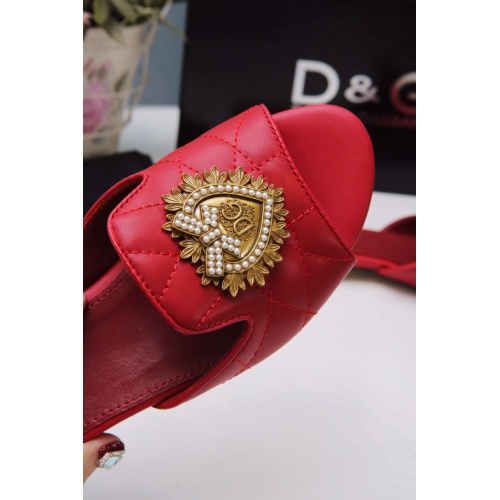 Replica Dolce & Gabbana D&G Slippers For Women #941777 $68.00 USD for Wholesale