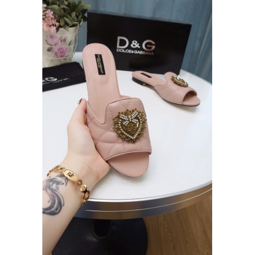 Replica Dolce & Gabbana D&G Slippers For Women #941778 $68.00 USD for Wholesale