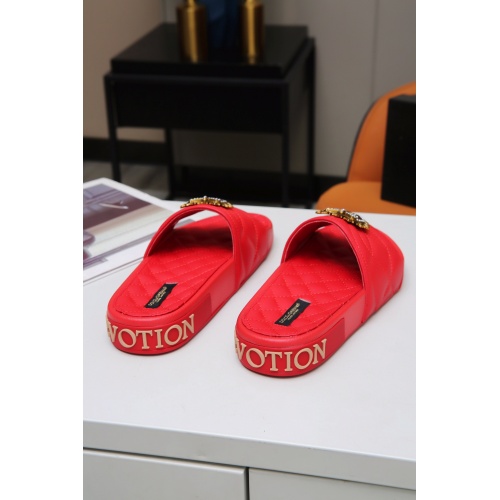 Replica Dolce & Gabbana D&G Slippers For Women #941780 $68.00 USD for Wholesale