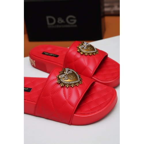 Replica Dolce & Gabbana D&G Slippers For Women #941780 $68.00 USD for Wholesale