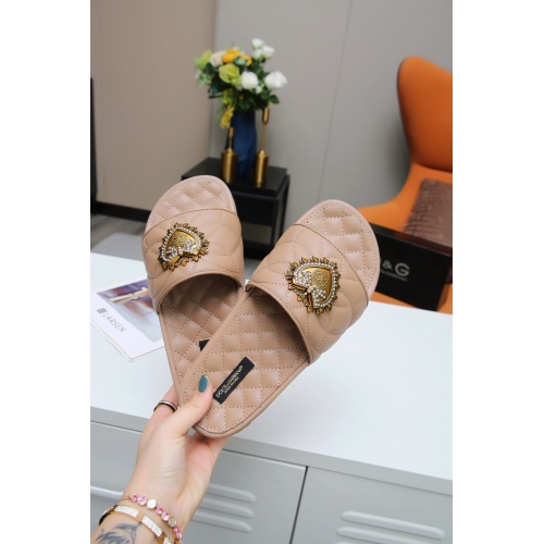 Replica Dolce & Gabbana D&G Slippers For Women #941782 $68.00 USD for Wholesale