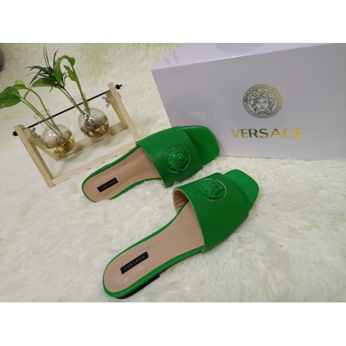 Replica Versace Slippers For Women #941792 $64.00 USD for Wholesale
