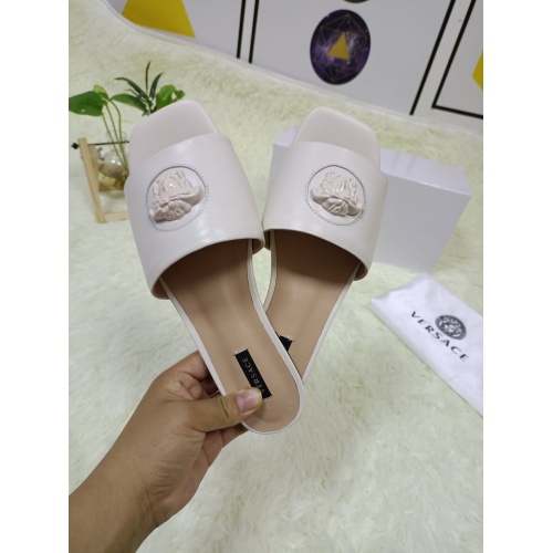 Replica Versace Slippers For Women #941793 $64.00 USD for Wholesale