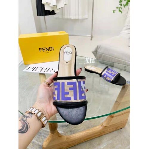 Replica Fendi Slippers For Women #941807 $60.00 USD for Wholesale