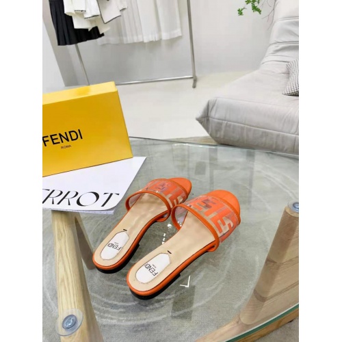 Replica Fendi Slippers For Women #941809 $60.00 USD for Wholesale