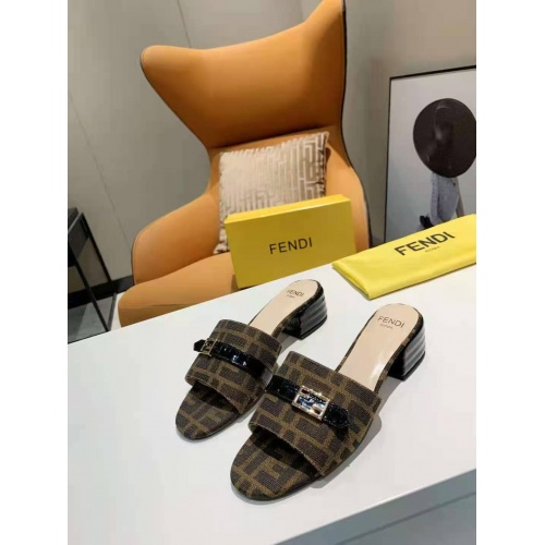 Fendi Slippers For Women #941812 $64.00 USD, Wholesale Replica Fendi Slippers