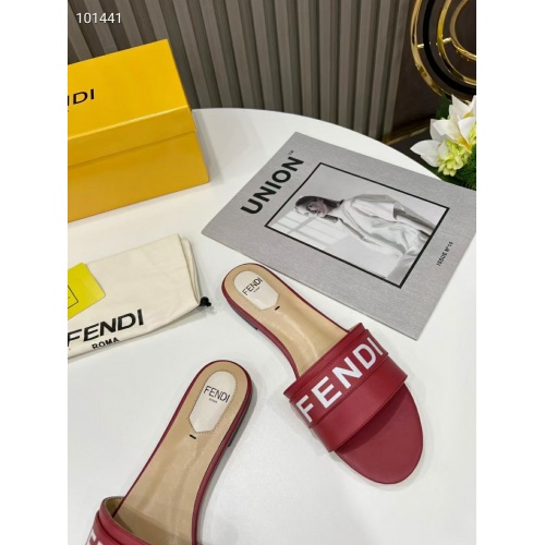 Replica Fendi Slippers For Women #941814 $64.00 USD for Wholesale