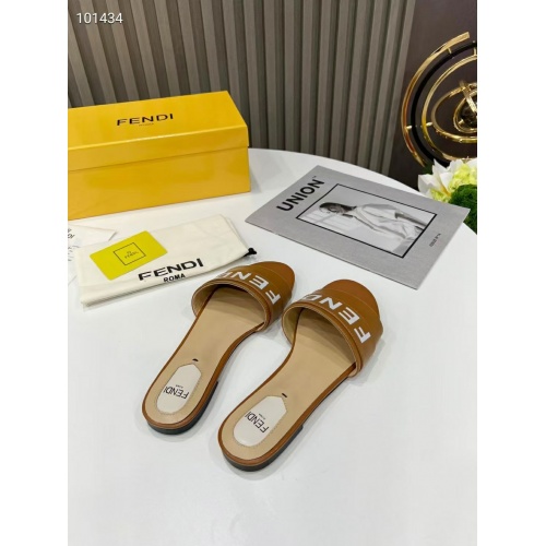 Replica Fendi Slippers For Women #941815 $64.00 USD for Wholesale