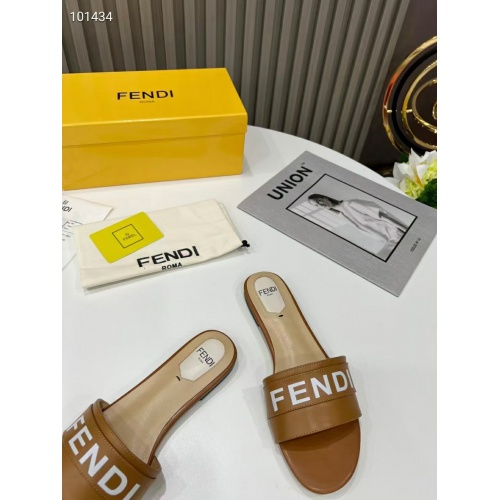 Replica Fendi Slippers For Women #941815 $64.00 USD for Wholesale