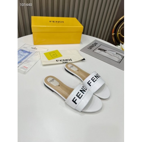 Replica Fendi Slippers For Women #941819 $64.00 USD for Wholesale