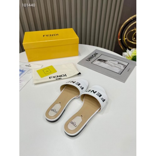 Replica Fendi Slippers For Women #941819 $64.00 USD for Wholesale
