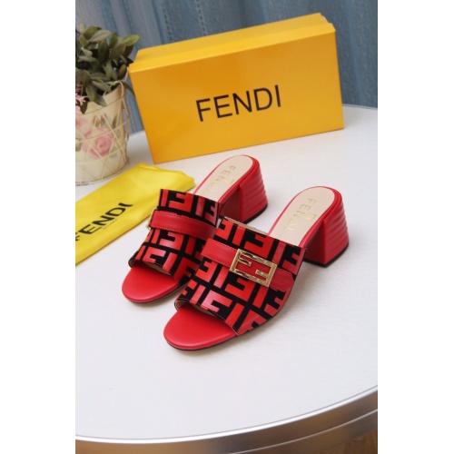 Fendi Slippers For Women #941821 $72.00 USD, Wholesale Replica Fendi Slippers