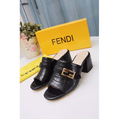 Fendi Slippers For Women #941822 $72.00 USD, Wholesale Replica Fendi Slippers