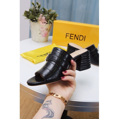 Replica Fendi Slippers For Women #941822 $72.00 USD for Wholesale
