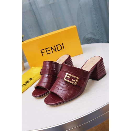 Fendi Slippers For Women #941823 $72.00 USD, Wholesale Replica Fendi Slippers