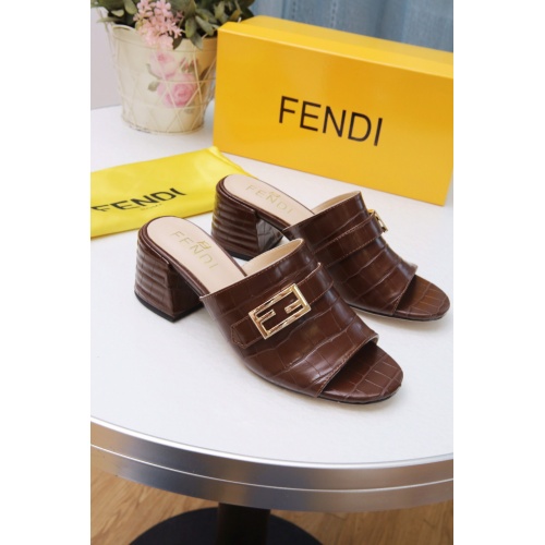 Fendi Slippers For Women #941824 $72.00 USD, Wholesale Replica Fendi Slippers