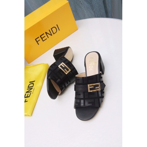Replica Fendi Slippers For Women #941826 $72.00 USD for Wholesale