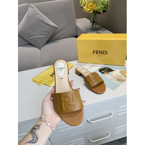 Replica Fendi Slippers For Women #941836 $76.00 USD for Wholesale